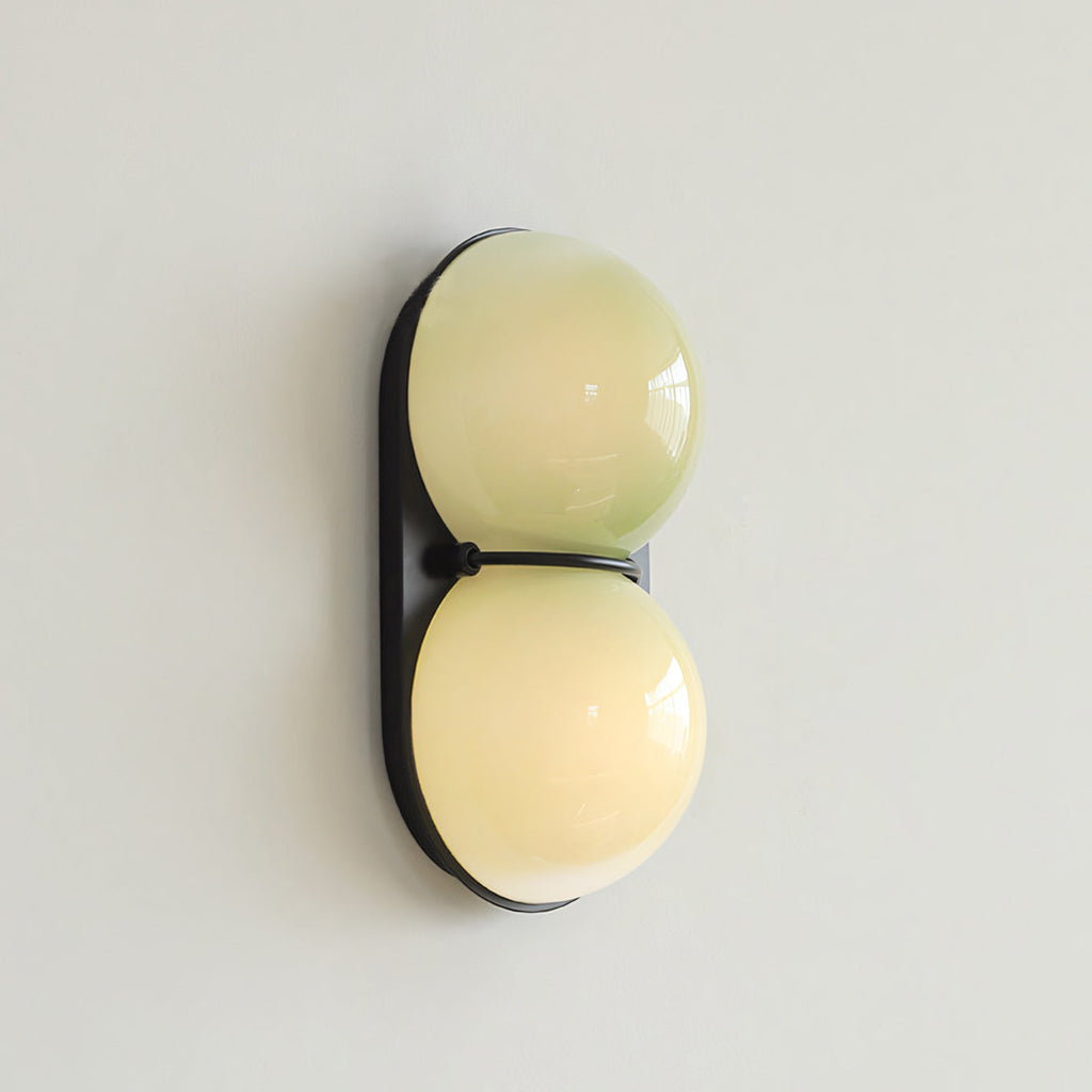 Stacked Glass Sphere Twin Wall Sconce