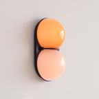Stacked Glass Sphere Twin Wall Sconce