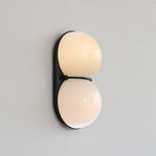 Stacked Glass Sphere Twin Wall Sconce