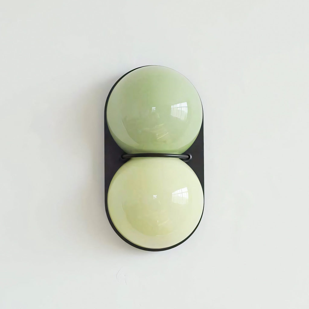 Stacked Glass Sphere Twin Wall Sconce