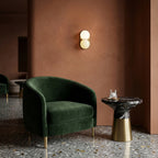 Stacked Glass Sphere Twin Wall Sconce