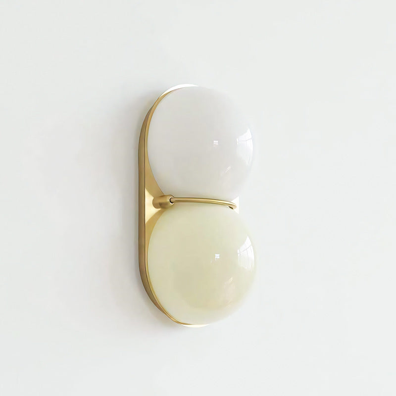 Stacked Glass Sphere Twin Wall Sconce