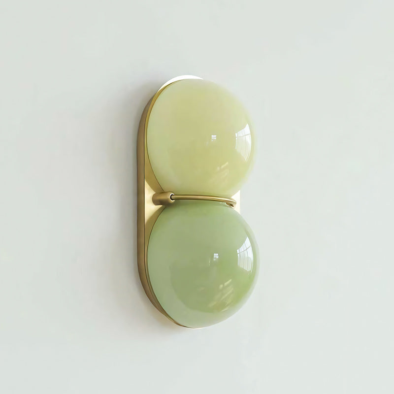 Stacked Glass Sphere Twin Wall Sconce