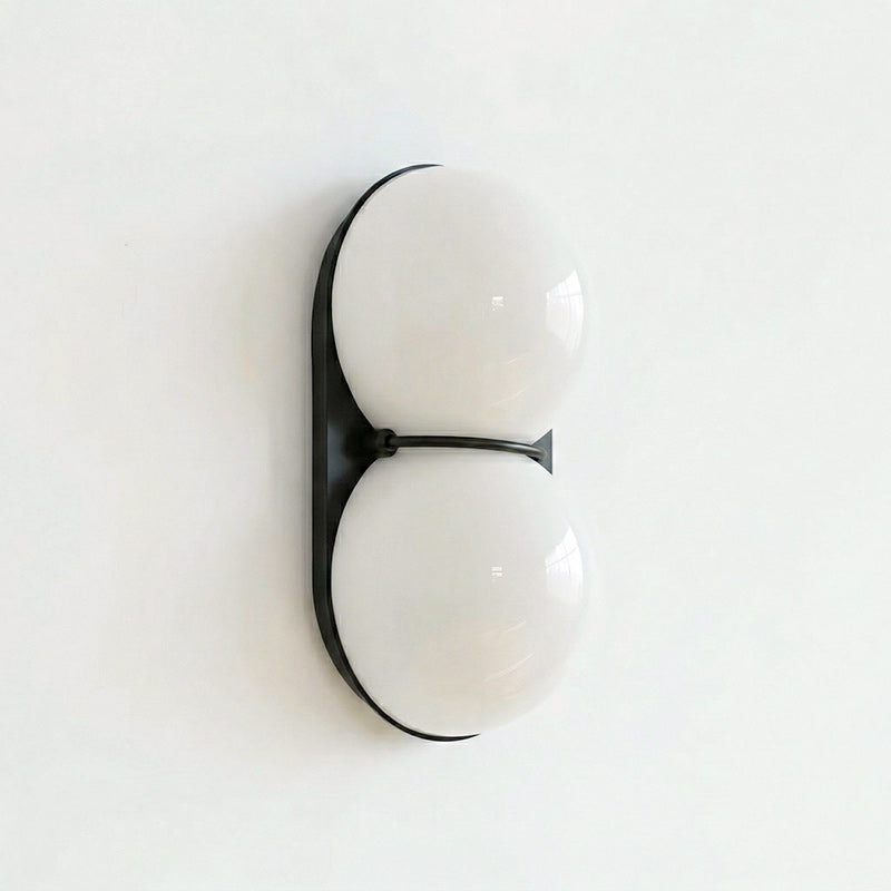 Stacked Glass Sphere Twin Wall Sconce