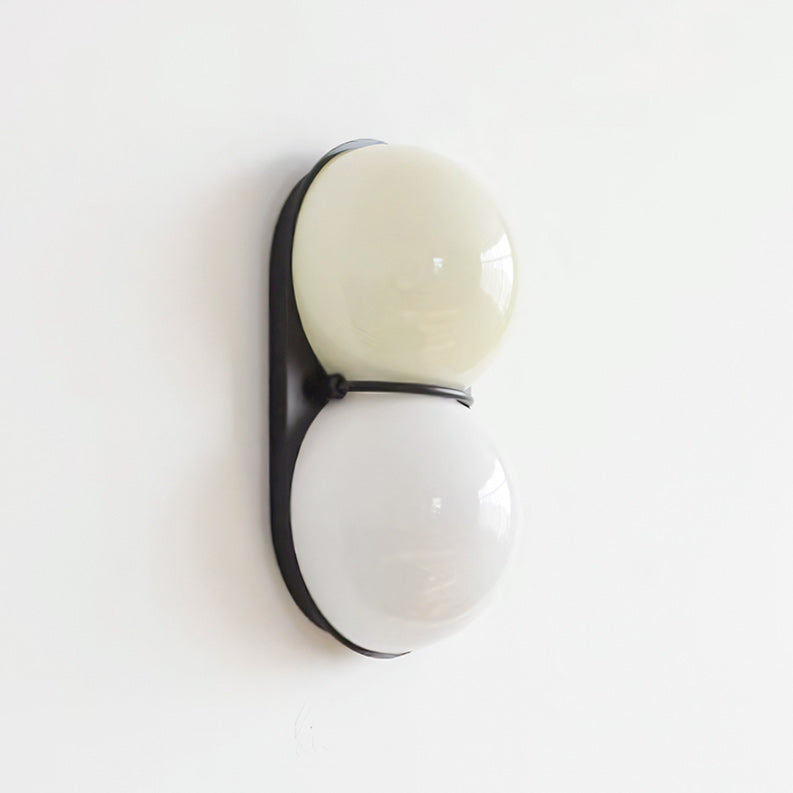 Stacked Glass Sphere Twin Wall Sconce