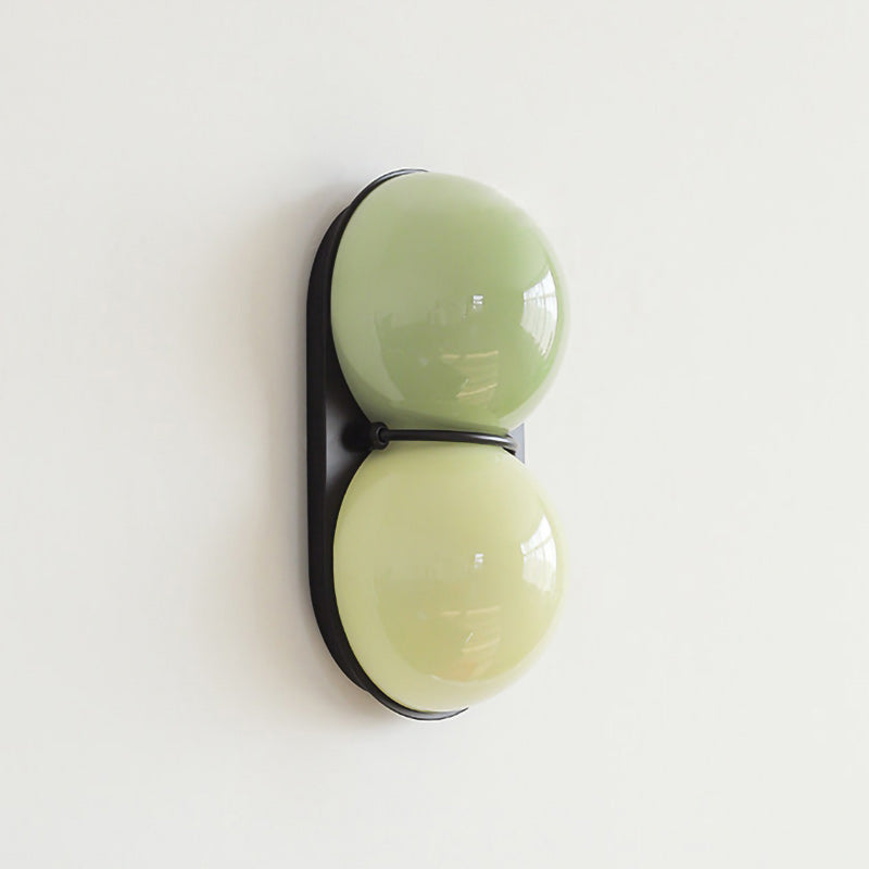 Stacked Glass Sphere Twin Wall Sconce