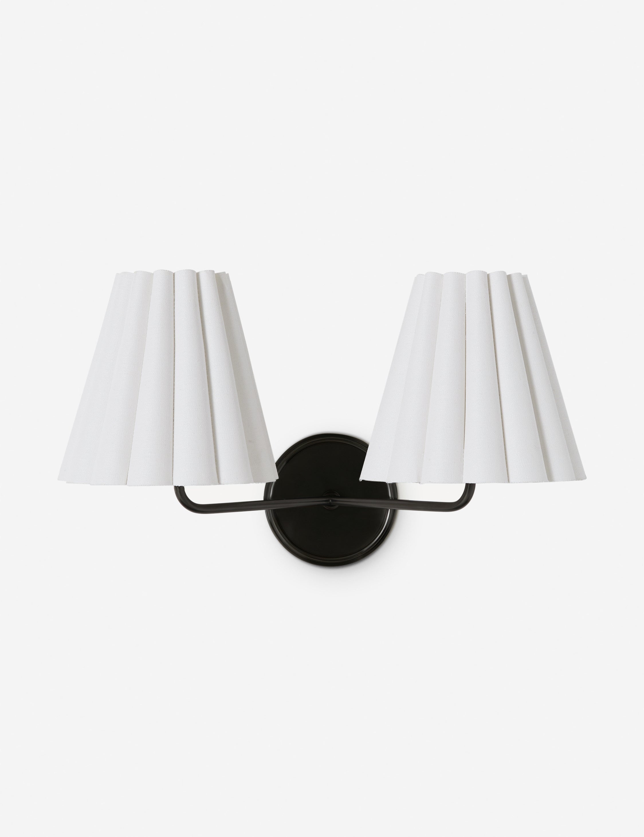 Mira Double Sconce | Ruffled Shade, Modern Transitional Design