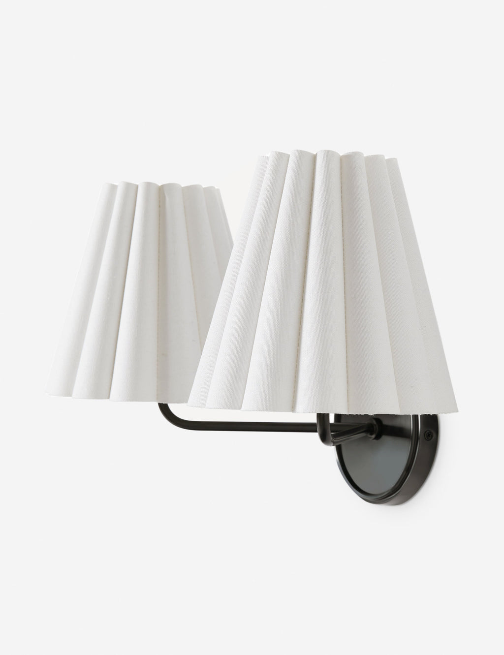 Mira Double Sconce | Ruffled Shade, Modern Transitional Design