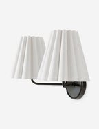 Mira Double Sconce | Ruffled Shade, Modern Transitional Design