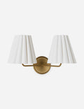 Mira Double Sconce | Ruffled Shade, Modern Transitional Design