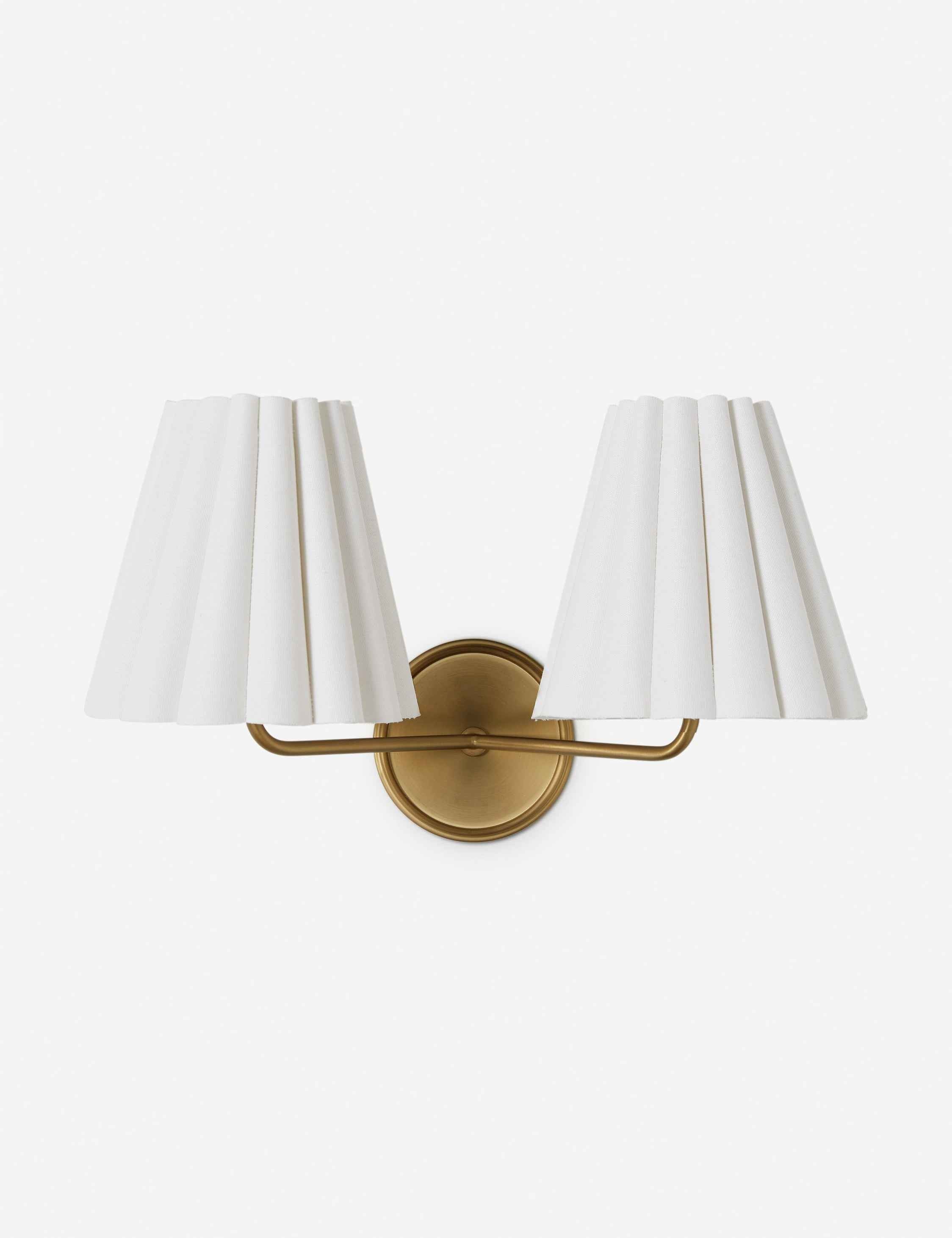 Mira Double Sconce | Ruffled Shade, Modern Transitional Design