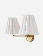 Mira Double Sconce | Ruffled Shade, Modern Transitional Design