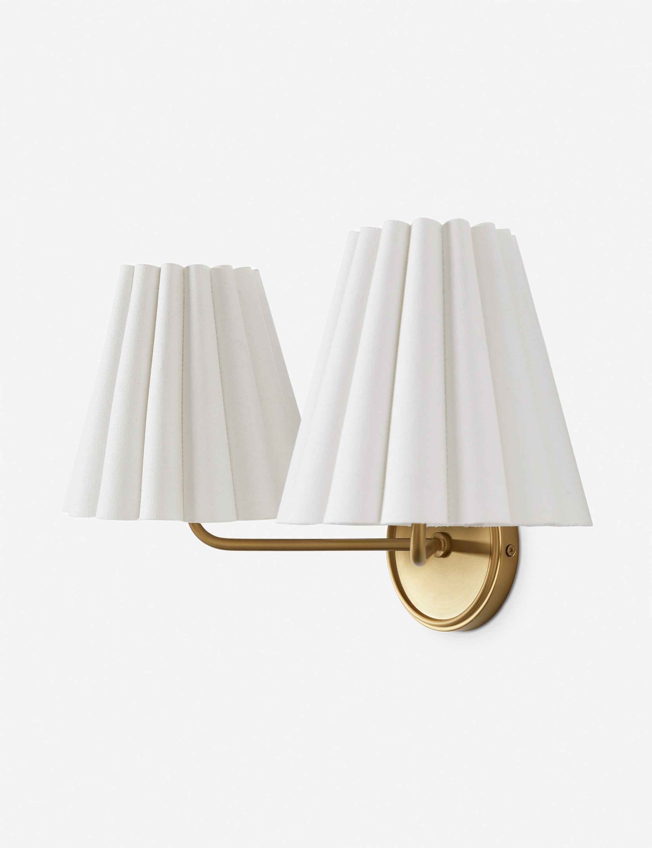 Mira Double Sconce | Ruffled Shade, Modern Transitional Design