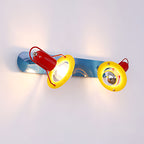 Dual-Head Colorblock Elongated Plate Wall Light