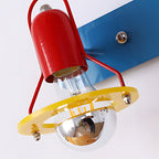 Dual-Head Colorblock Elongated Plate Wall Light