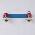 Dual-Head Colorblock Elongated Plate Wall Light