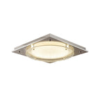Square Canopy Ribbed Disk LED Semi-Flush Ceiling Light