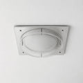 Square Canopy Ribbed Disk LED Semi-Flush Ceiling Light