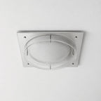 Square Canopy Ribbed Disk LED Semi-Flush Ceiling Light