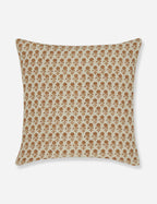 Mira Linen Pillow | Handmade Block Print, Floral Design