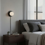 Glass Globe Plug-In Bedside Wall Sconce