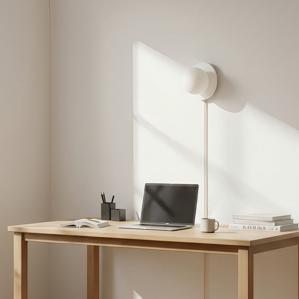 Glass Globe Plug-In Bedside Wall Sconce