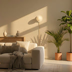 Glass Globe Plug-In Bedside Wall Sconce