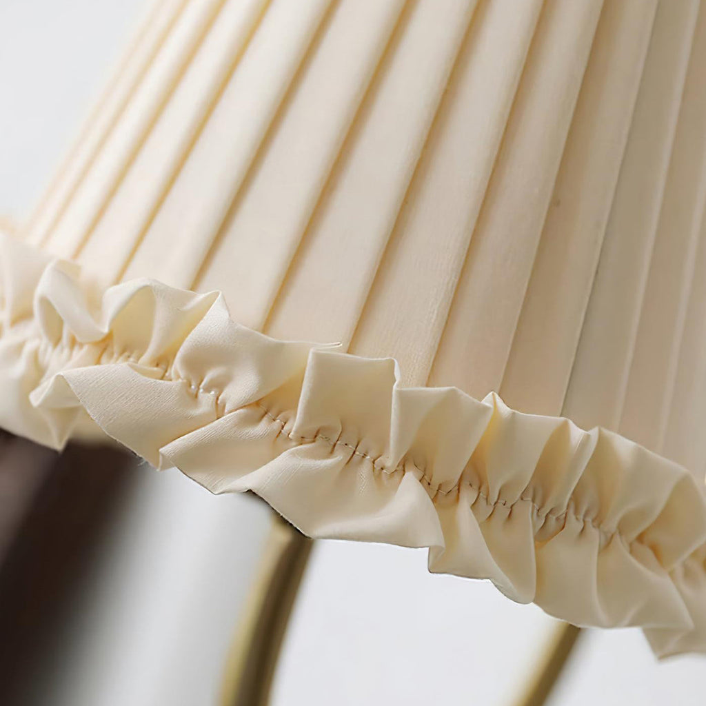 Vintage Gold Fabric Shade Hardwired Wall Lamp