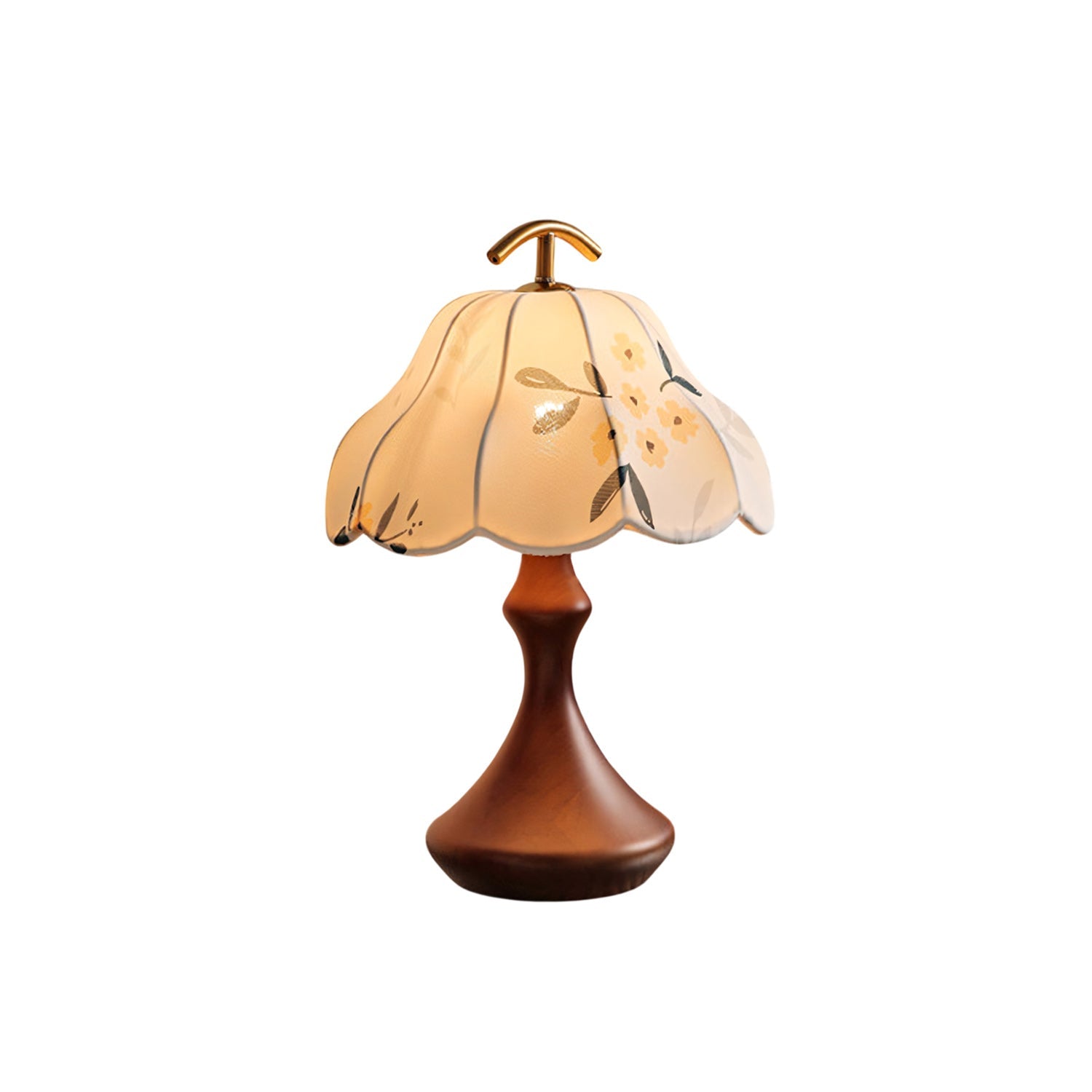 Wildflower Linen Shade Arched Handle Table Lamp