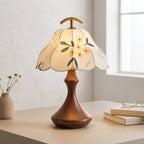 Wildflower Linen Shade Arched Handle Table Lamp