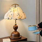 Wildflower Linen Shade Arched Handle Table Lamp