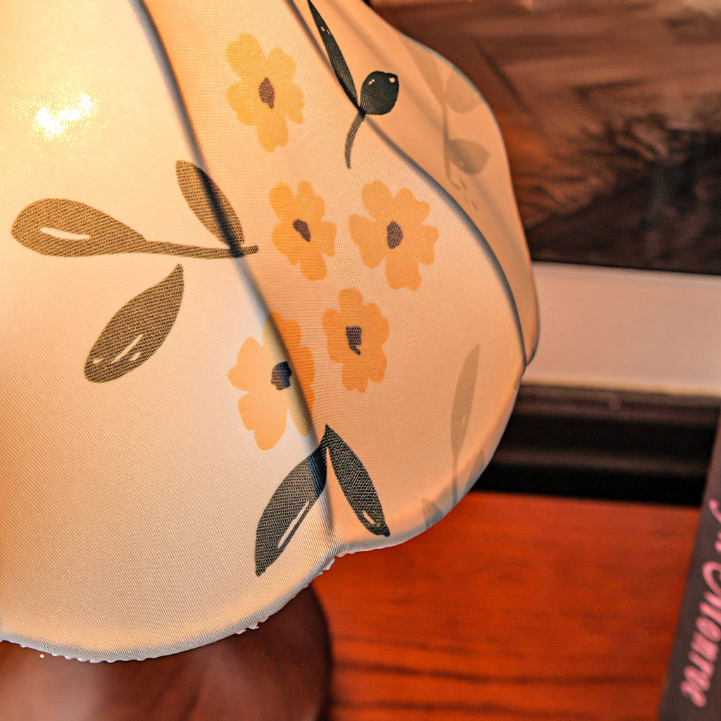 Wildflower Linen Shade Arched Handle Table Lamp