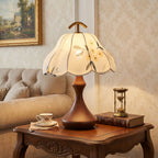 Wildflower Linen Shade Arched Handle Table Lamp