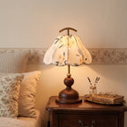 Wildflower Linen Shade Arched Handle Table Lamp