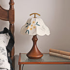 Wildflower Linen Shade Arched Handle Table Lamp
