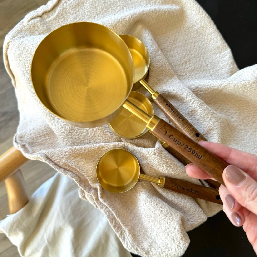 Measuring Cup and Spoon Set with Handles for Baking and Cooking
