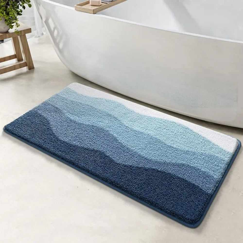MeerLust: Non-Slip Bath Mat in Wave Design – Soft, Absorbent & Washable