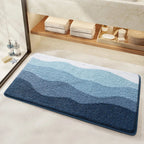 MeerLust: Non-Slip Bath Mat in Wave Design – Soft, Absorbent & Washable