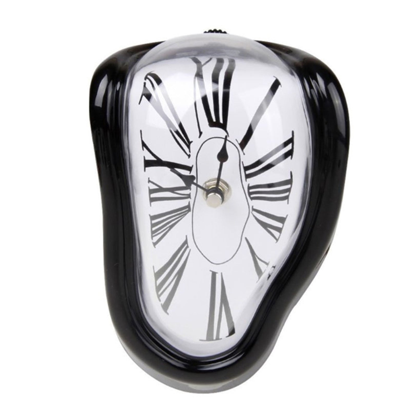 Melting Clock Plastic Distorted Design Battery Operated Desk Clock