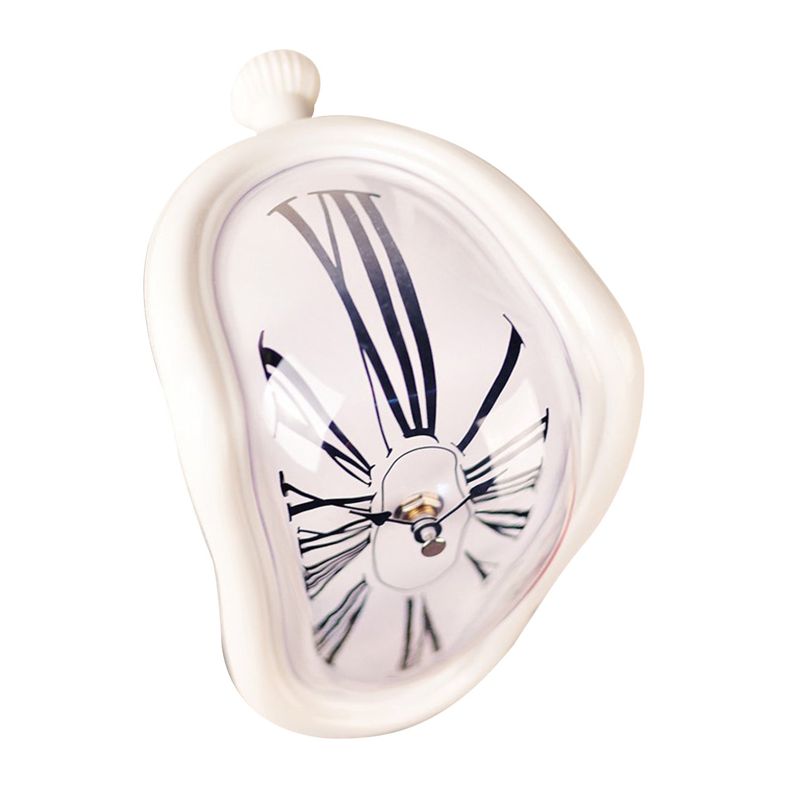 Melting Clock Plastic Distorted Design Battery Operated Desk Clock