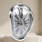 Melting Clock Plastic Distorted Design Battery Operated Desk Clock