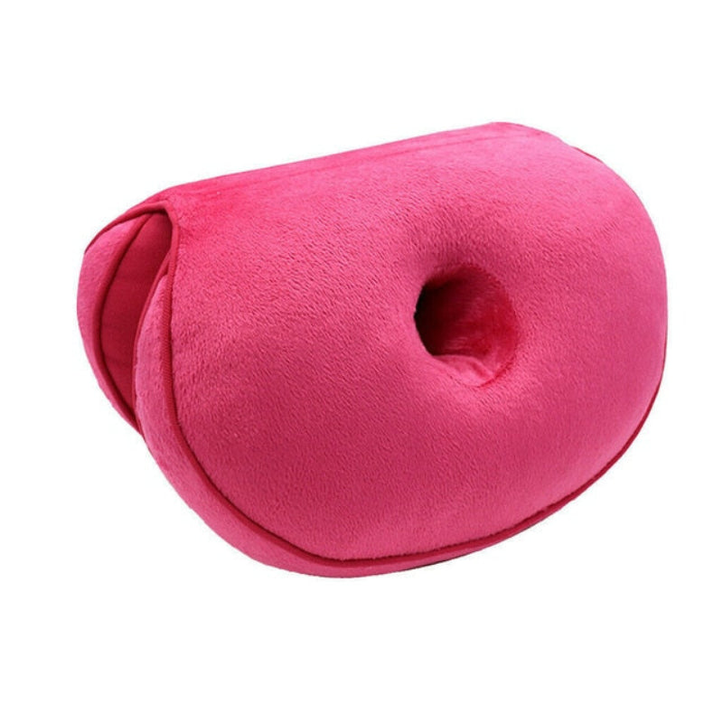 Seat Cushion Contoured Memory Foam Lower Back Support Black