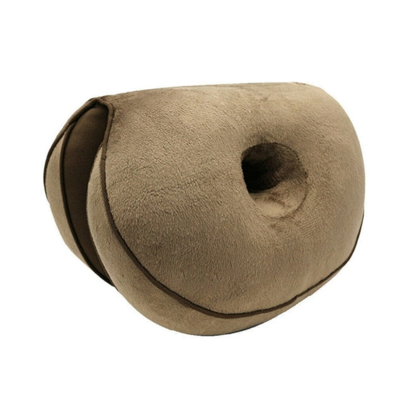 Seat Cushion Contoured Memory Foam Lower Back Support Black