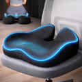 Memory Foam Seat Cushion Tailbone Cutout Non Slip Base