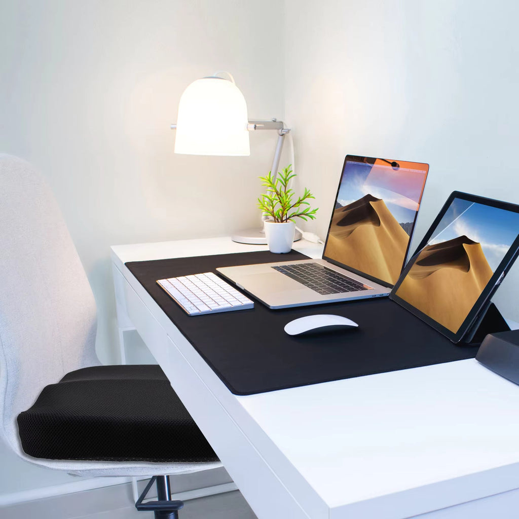 Memory Foam Seat Cushion, Breathable Design, Contoured Shape, Anti Slip Base