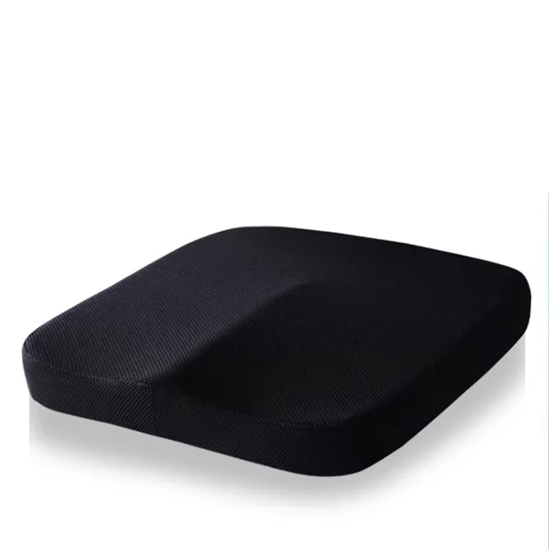 Memory Foam Seat Cushion, Breathable Design, Contoured Shape, Anti Slip Base
