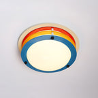 Stacked Rings Colorblock LED Flush Mount Ceiling Light