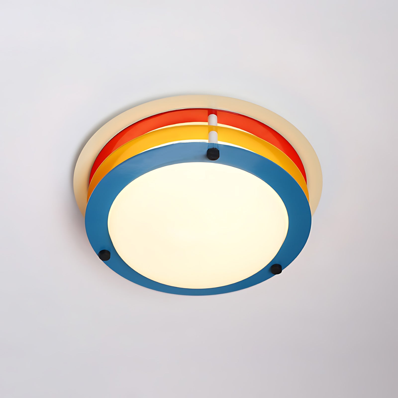 Stacked Rings Colorblock LED Flush Mount Ceiling Light