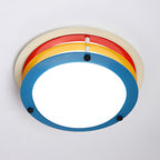 Stacked Rings Colorblock LED Flush Mount Ceiling Light
