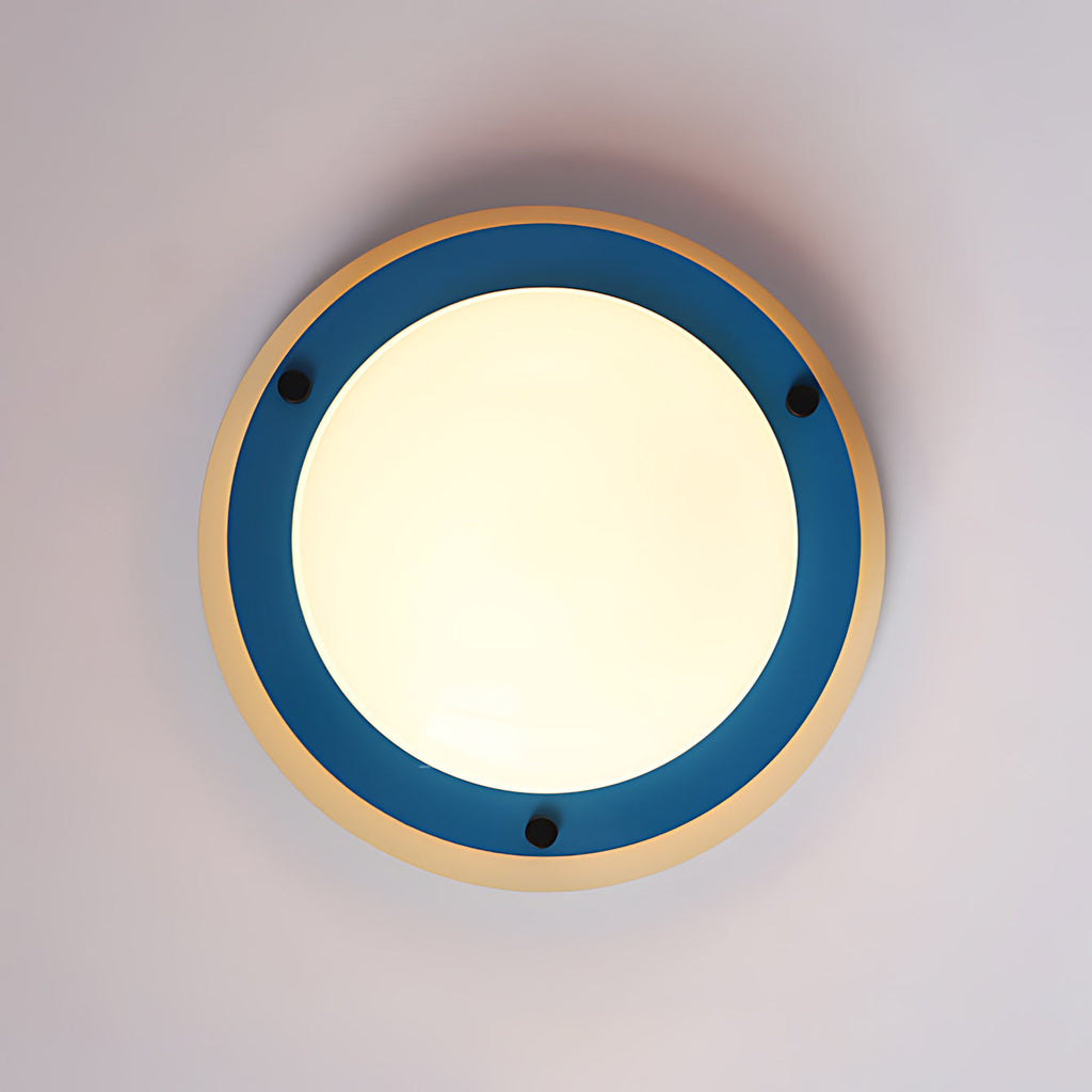 Stacked Rings Colorblock LED Flush Mount Ceiling Light